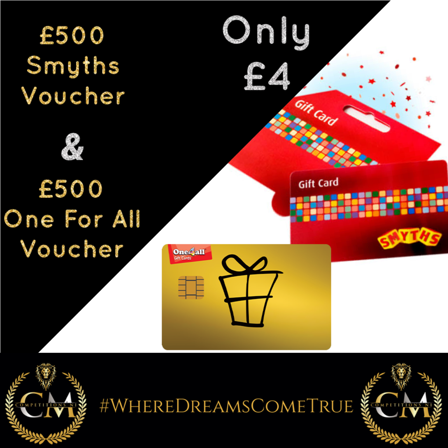 ** NOW ON SALE ** £500 Smyth’s Voucher + £500 One For All Voucher 1