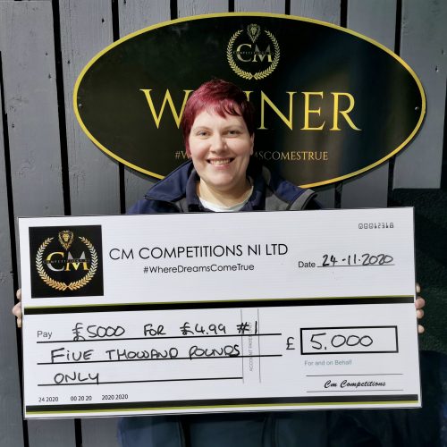 CHRISTINA MILLAR-Ballymoney-29th winner-£5000 Cash- CM Competitions NI Ltd