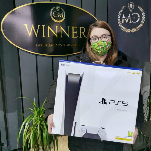 Collection On Behalf Of Kevin Hegarty-Ballymena-55th winner- sony ps5- CM Competitions NI Ltd