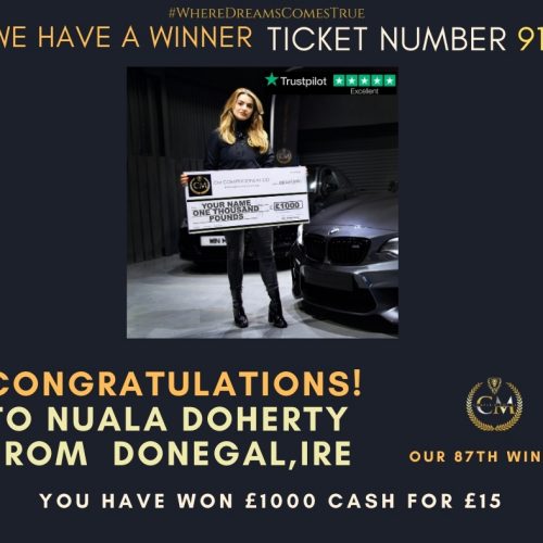NUALA DOHERTY-Donegal,Ire-86th Winner-£1000 Cash For £15-Cm Competitions NI