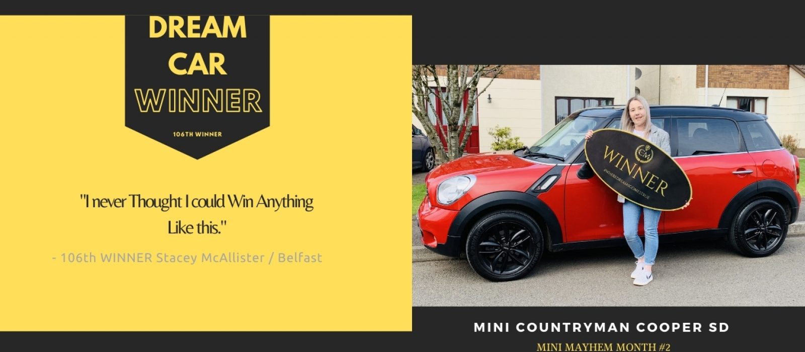 STACEY MCALLISTER-Belfast-106th Winner-Mini Mayhem Month #2-Cm Competitions NI