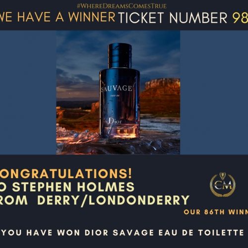 STEPHEN HOLMES-Derry:Londonderry-86th winner- Dior Savage Eau De Toilette-Cm Competitions NI